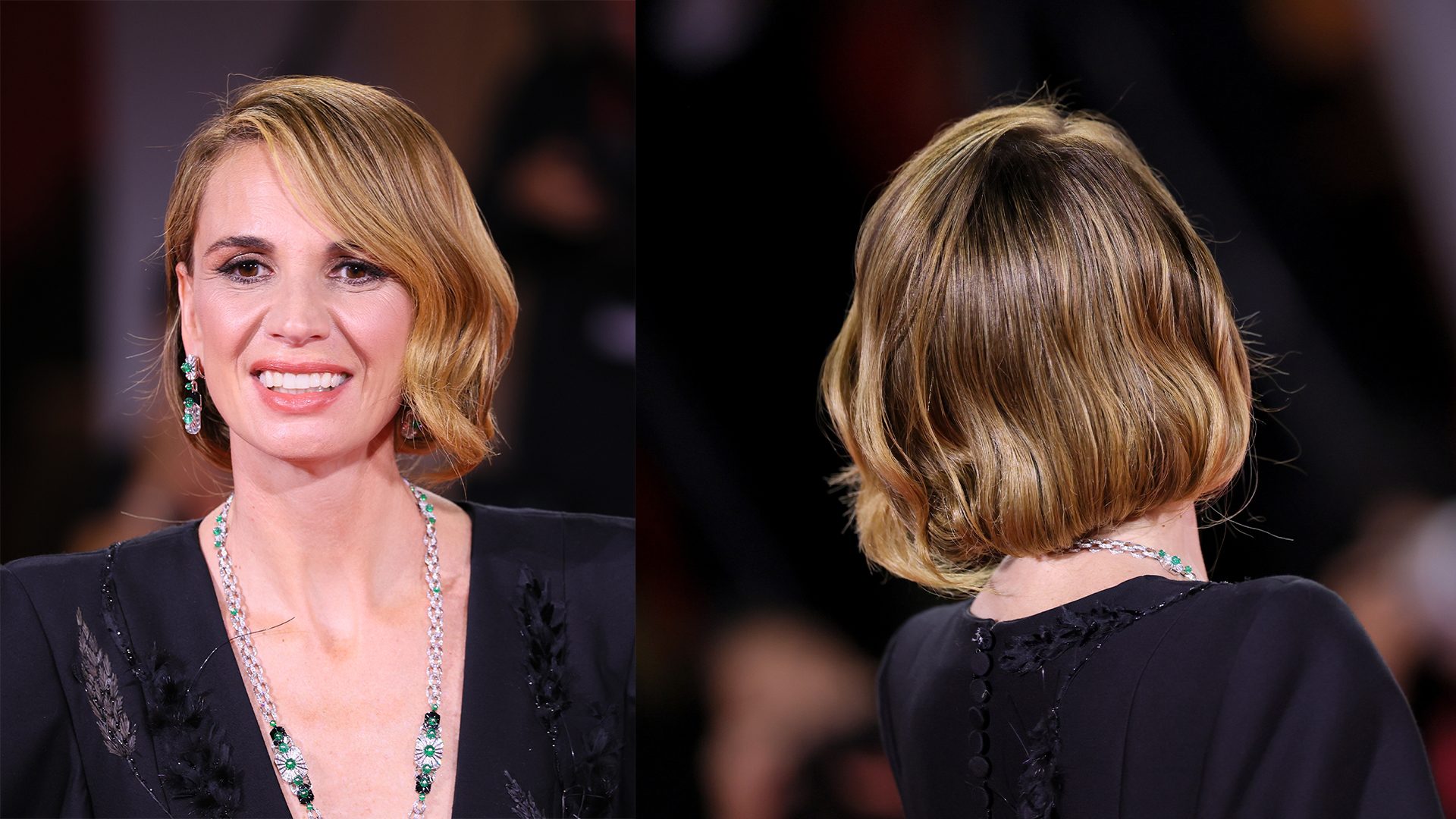 Emanuela Fanelli stupisce coi capelli corti sul red carpet di Venezia: come ricreare il finto bob