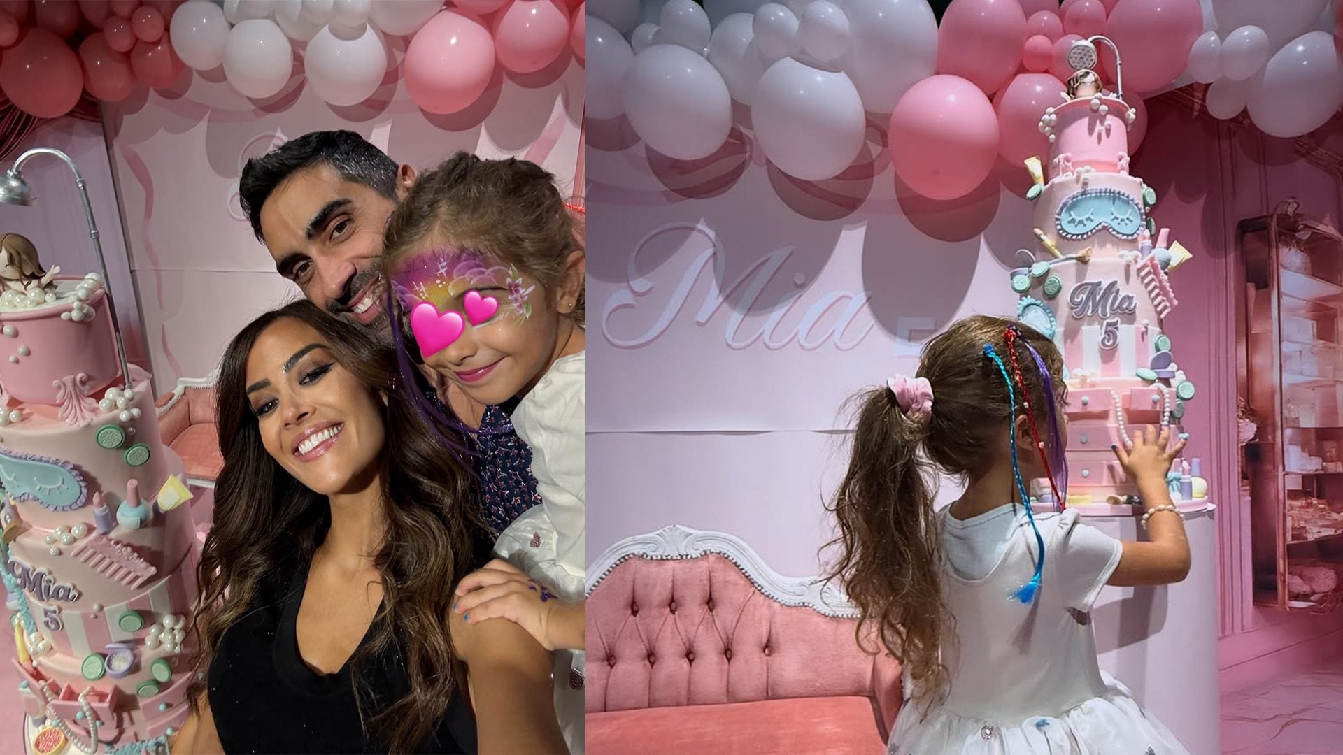 Giorgia Palmas festeggia il compleanno della figlia Mia con il party rosa a tema beauty
