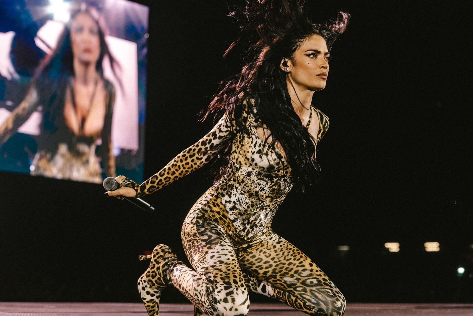 Elodie in custom Roberto Cavalli by Fausto Puglisi