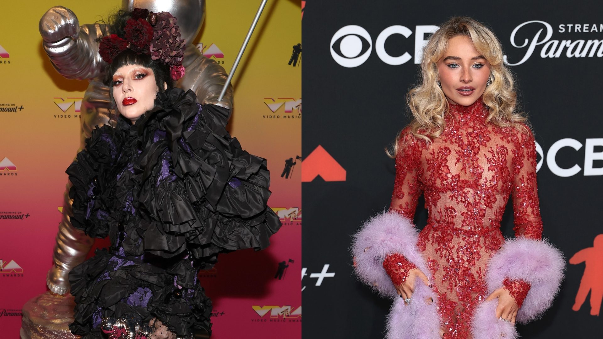 MTV VMA's 2025, tutti i look delle star: Lady Gaga è dark, Sabrina Carpenter in pizzo trasparente
