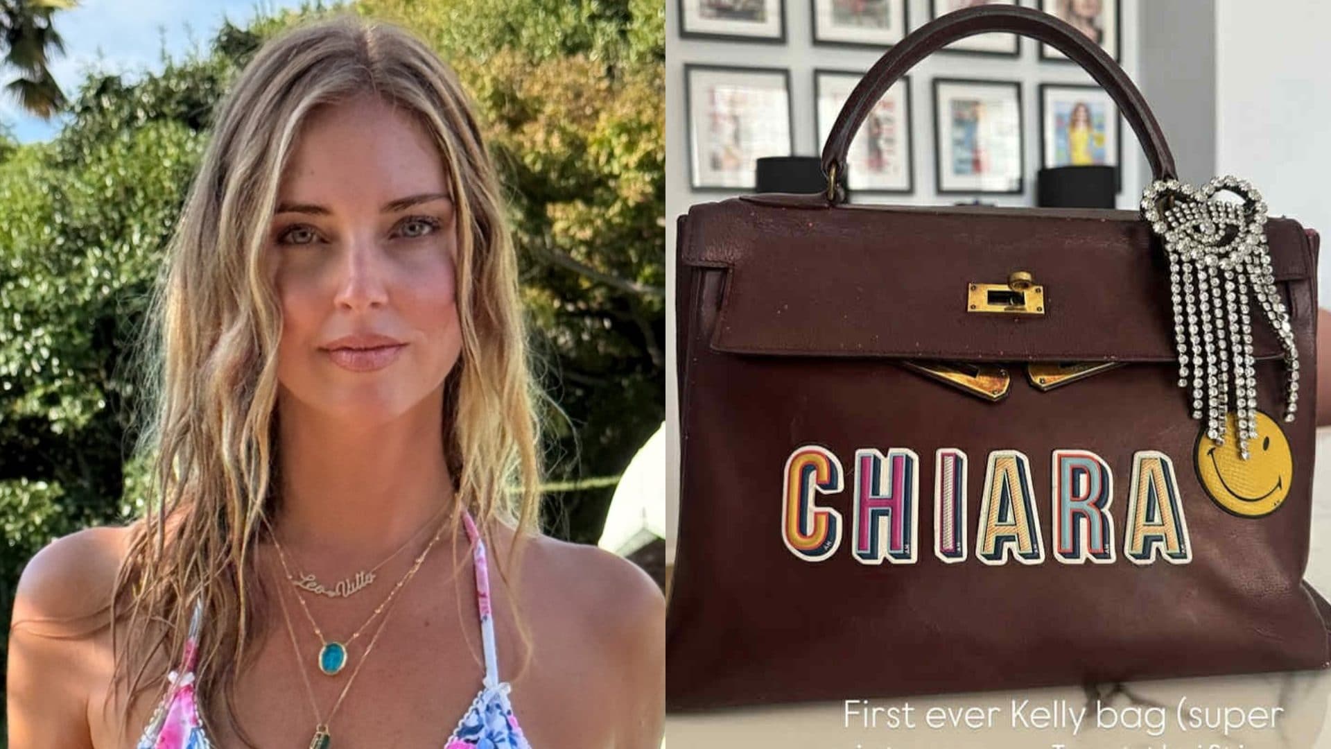 Chiara Ferragni rispolvera la sua prima borsa di Hermès: è vintage e personalizzata