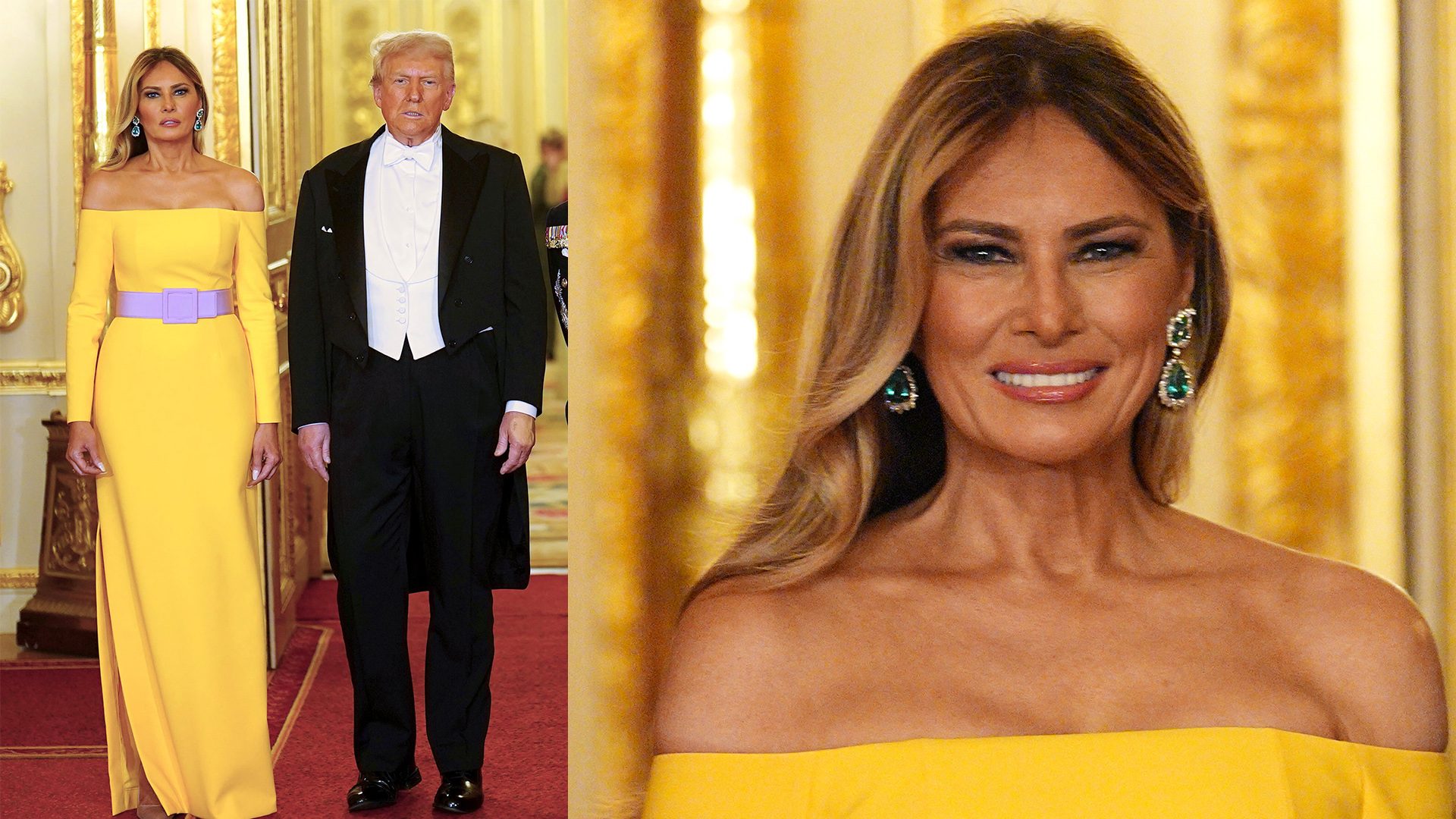 Melania Trump criticata per il vestito giallo alla cena di Stato, ma il look nasconde un messaggio
