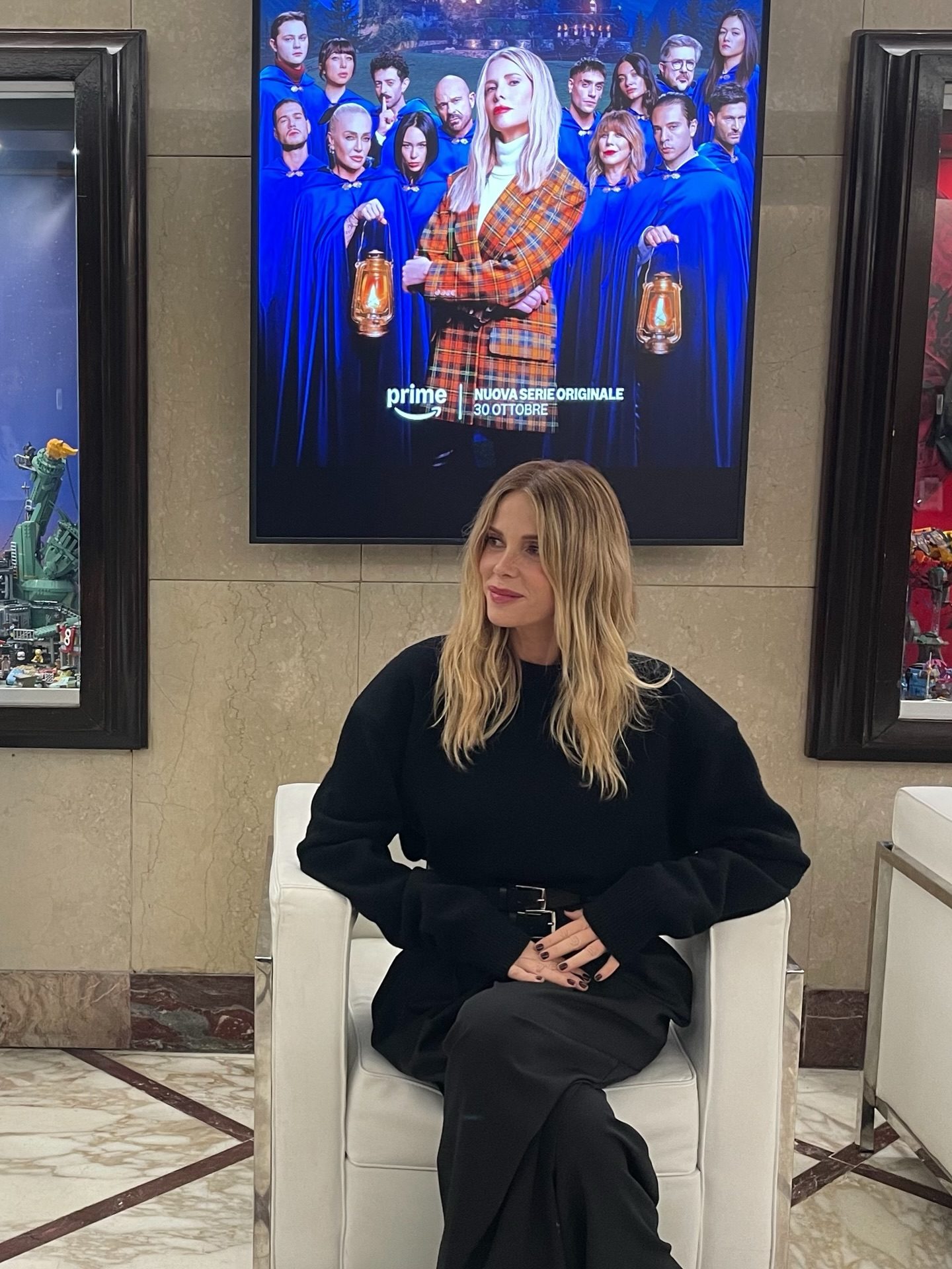 Il look dark di Alessia Marcuzzi