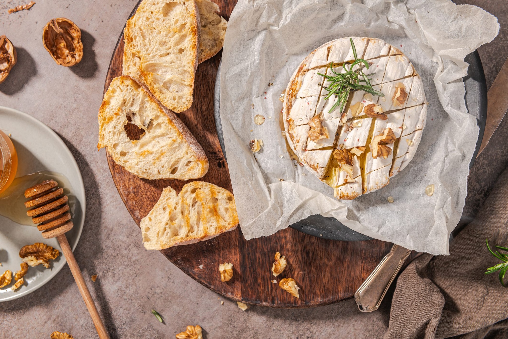 Il Camembert roti au miel
