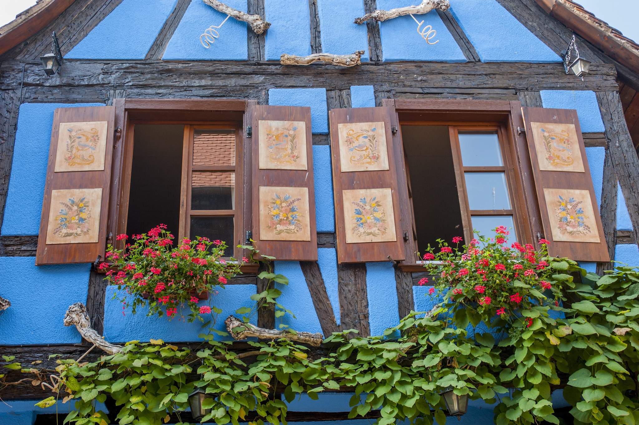 Una delle case colorate a Riquewihr