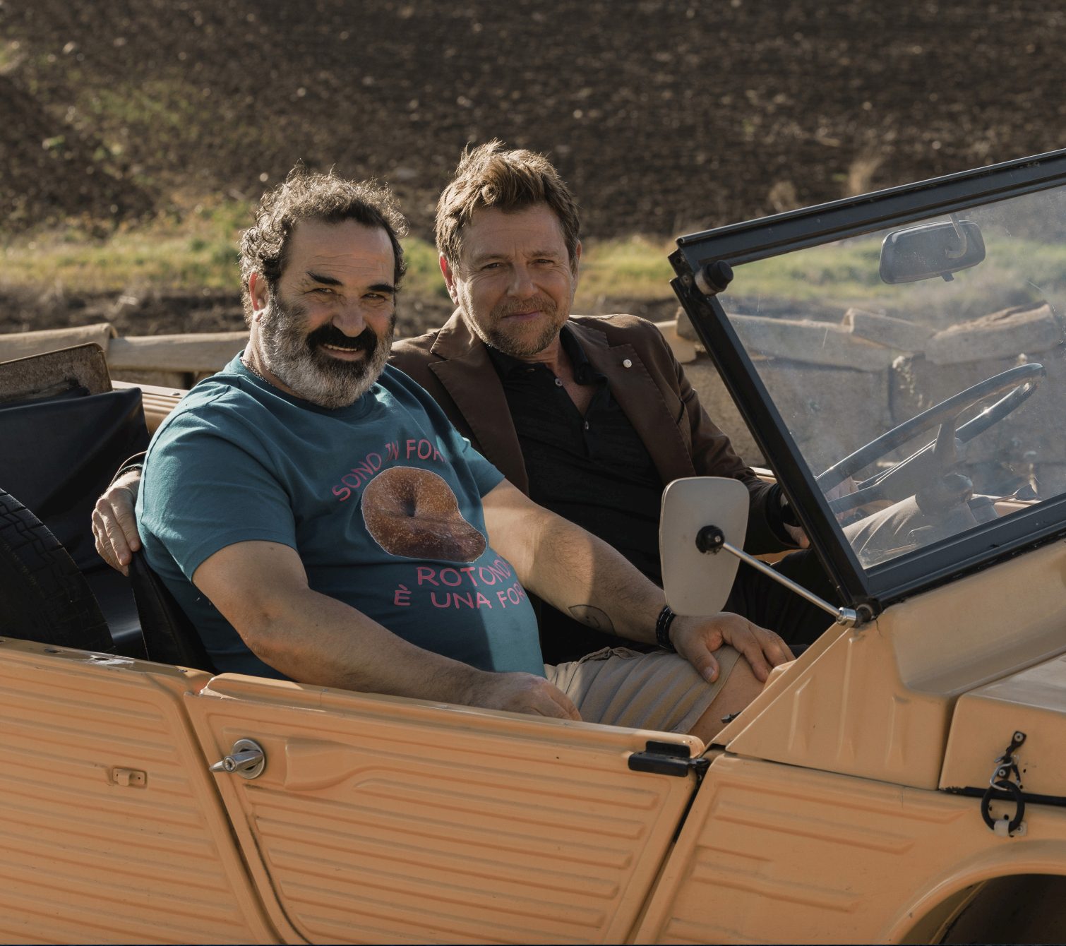 Domenico Centamore e Claudio Gioè sul set della serie