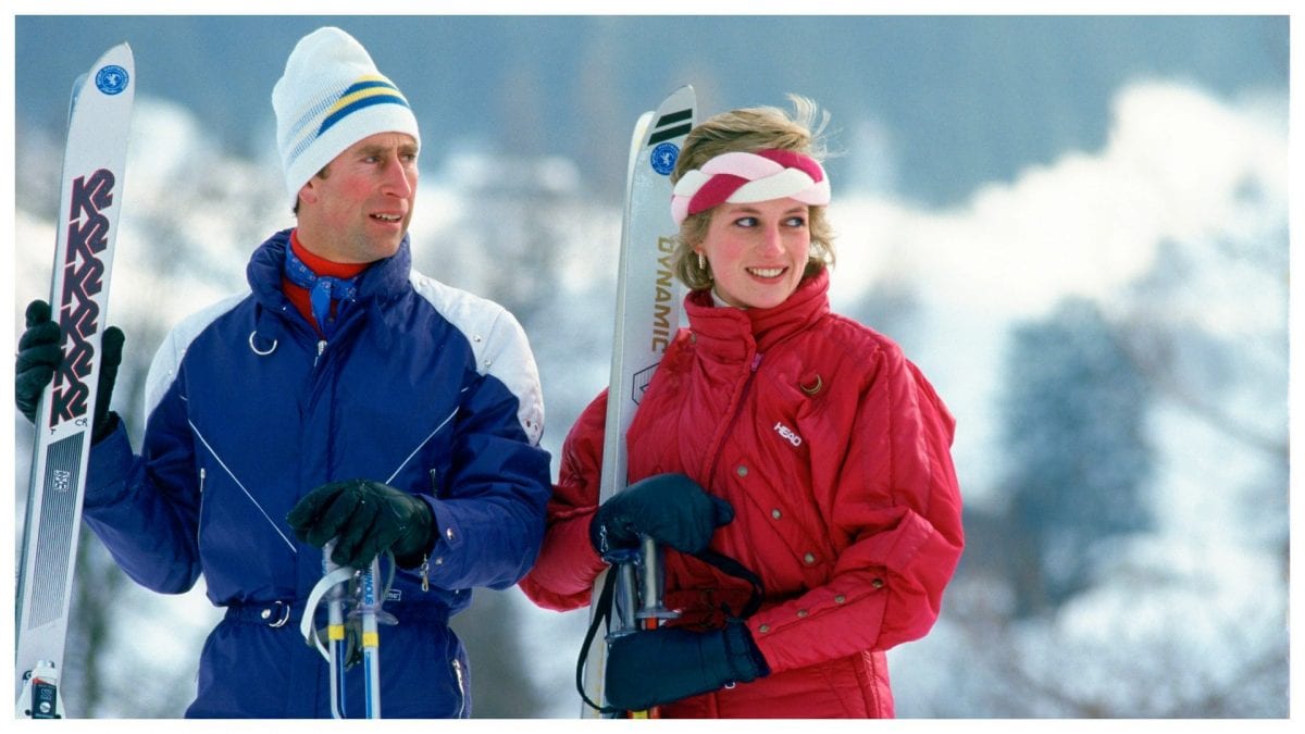 La principessa Diana e Re Carlo a Klosters nel 1986.