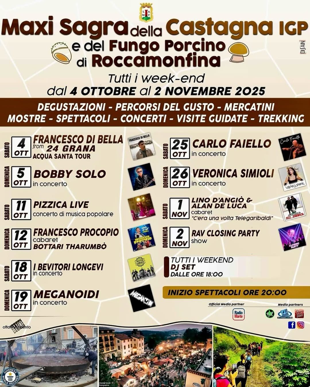 Maxi sagra della castagna IGP e del fungo porcino di Roccamonfina