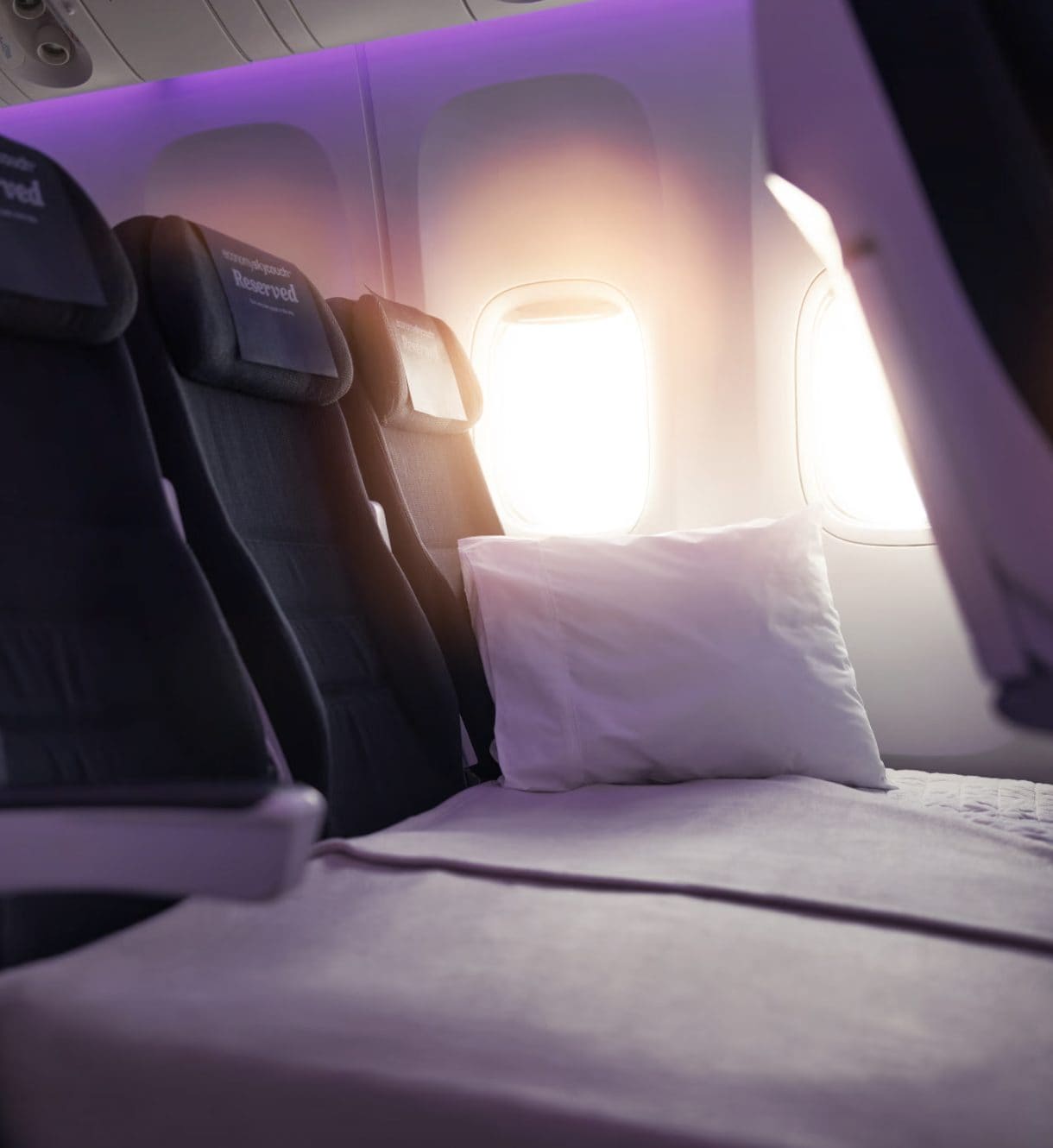 Skycouch di Air New Zealand