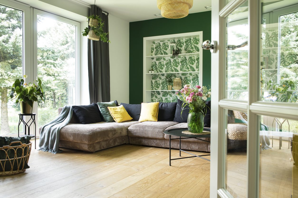Arredo sui toni del verde