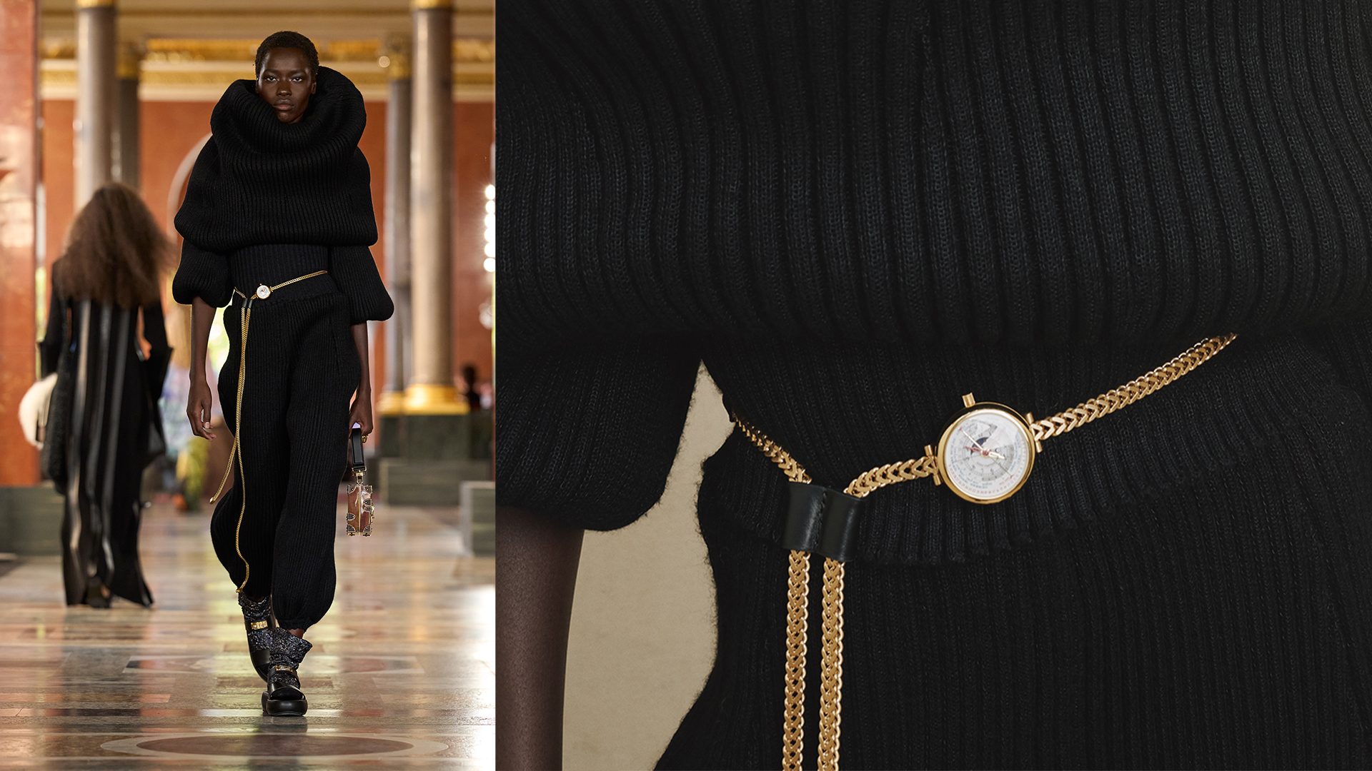 Il significato dell'orologio di Gae Aulenti nascosto tra gli abiti di Louis Vuitton alla Fashion Week