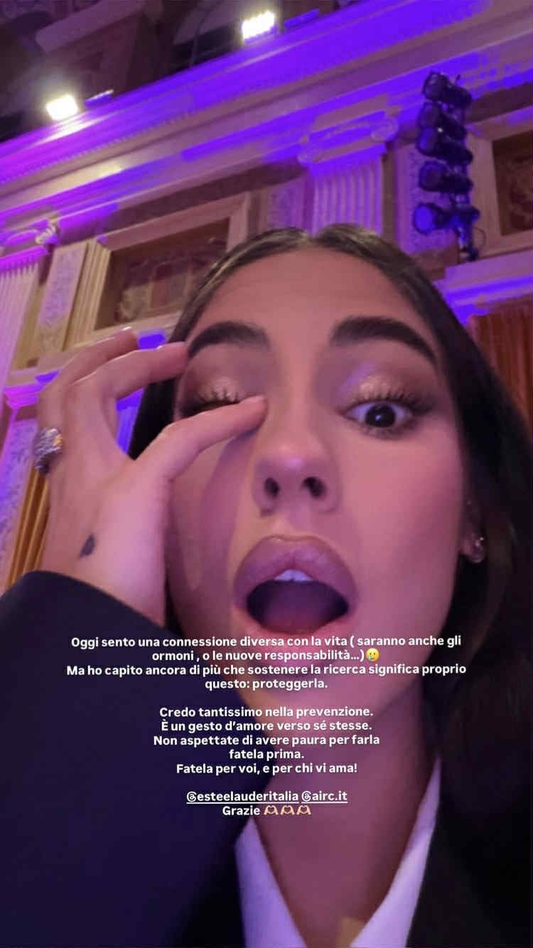 Il messaggio di Giulia De Lellis