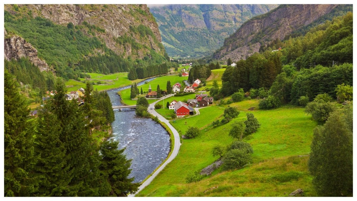 Il villaggio di Flam, Norvegia