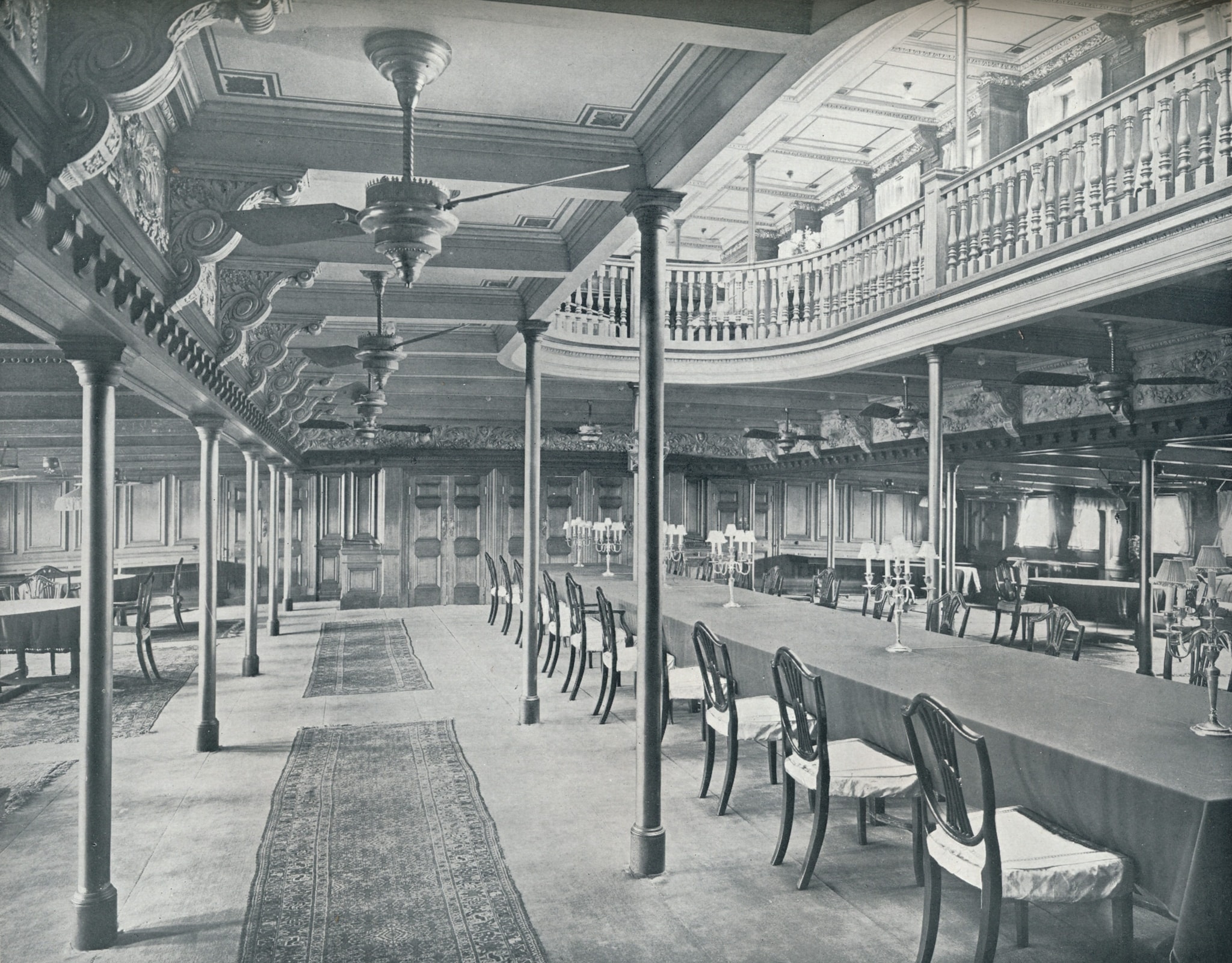 La sala da pranzo della SS Medina