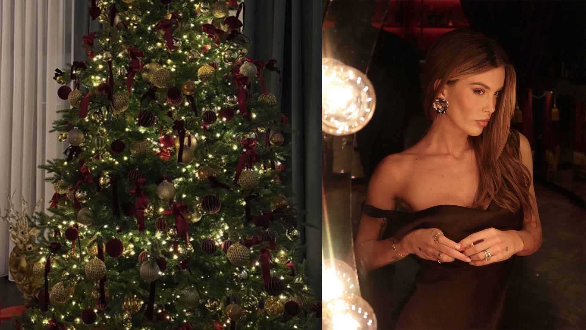 L'albero di Natale di Sophie Codegoni con i fiocchi di velluto: "Lo vorrei in casa sempre"