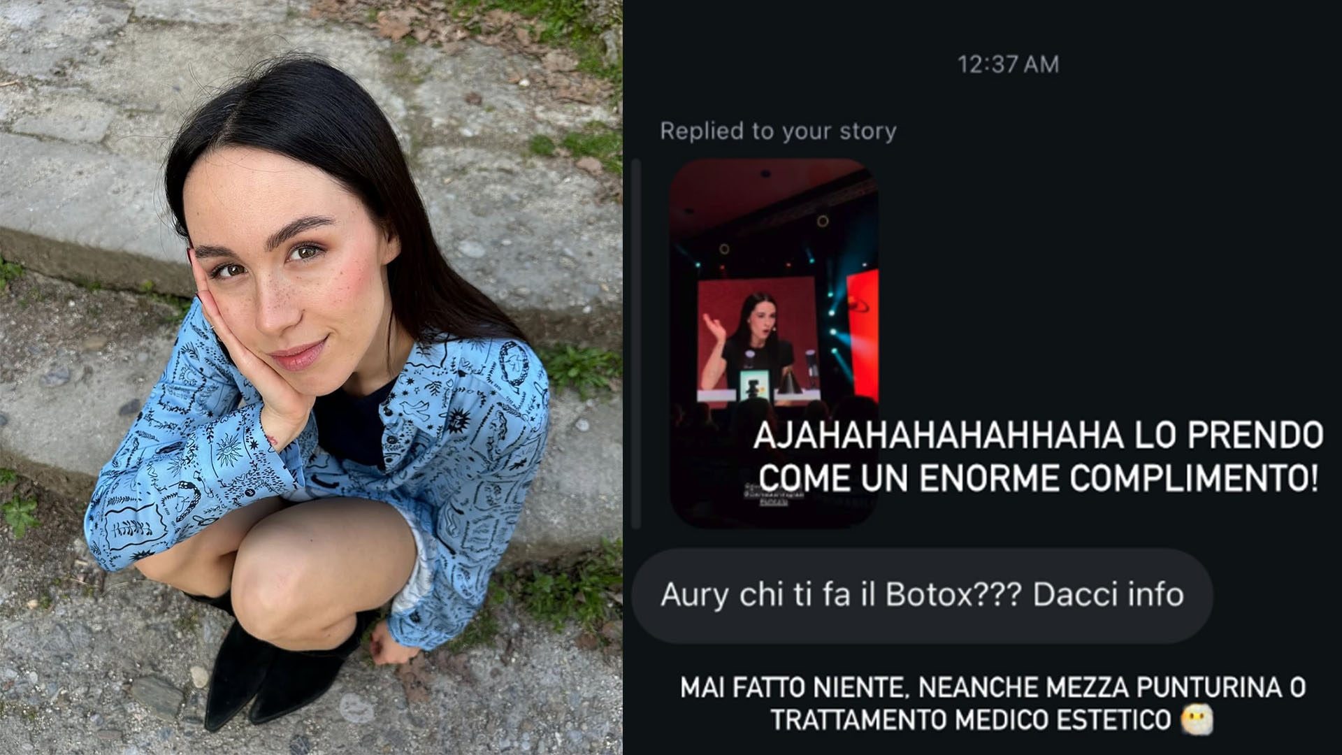 Aurora Ramazzotti smentisce i ritocchini e ironizza: "Spero di aver ereditato i geni di mamma"