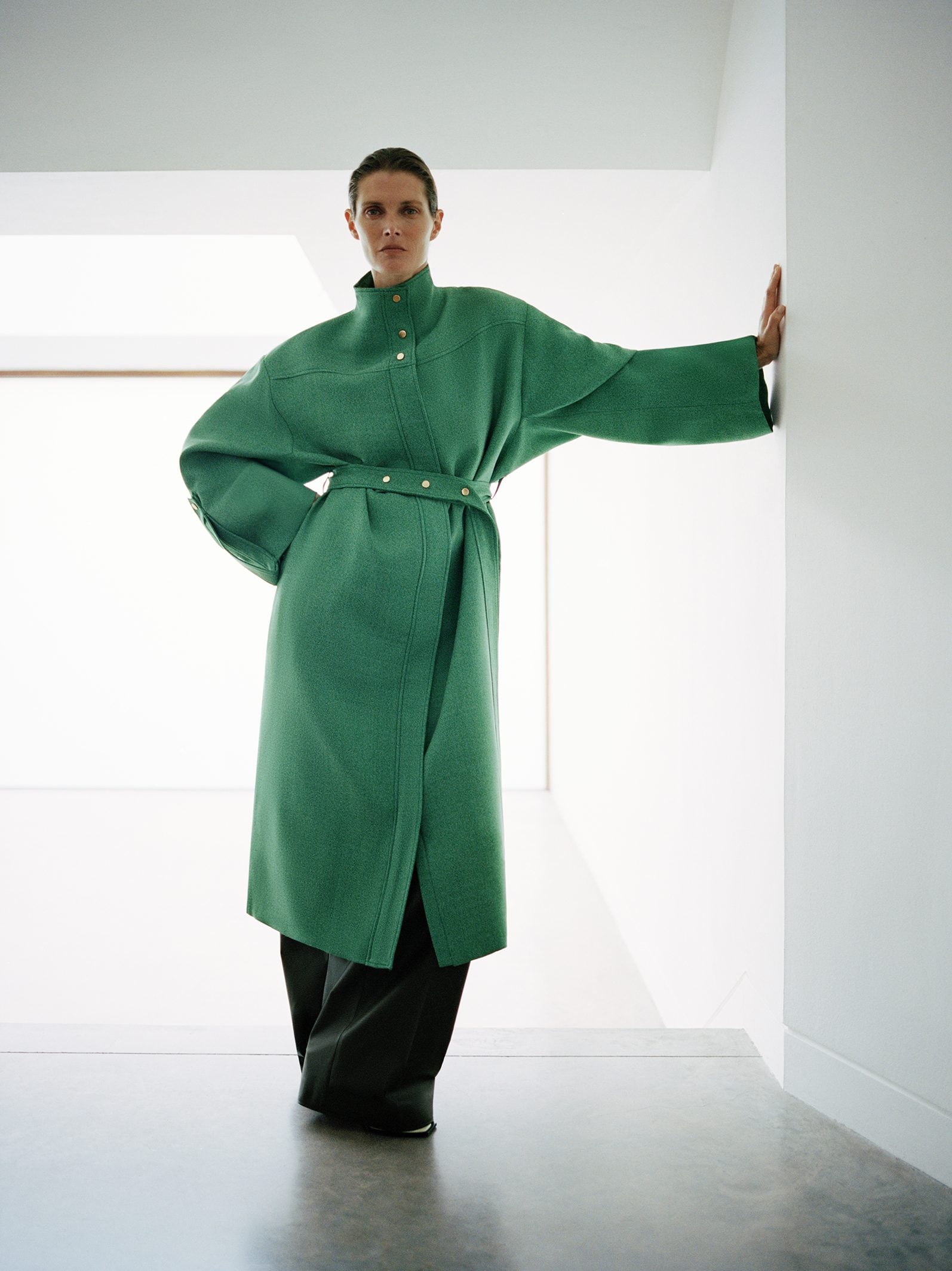 Cappotto color verde smeraldo Gabriele Colangelo