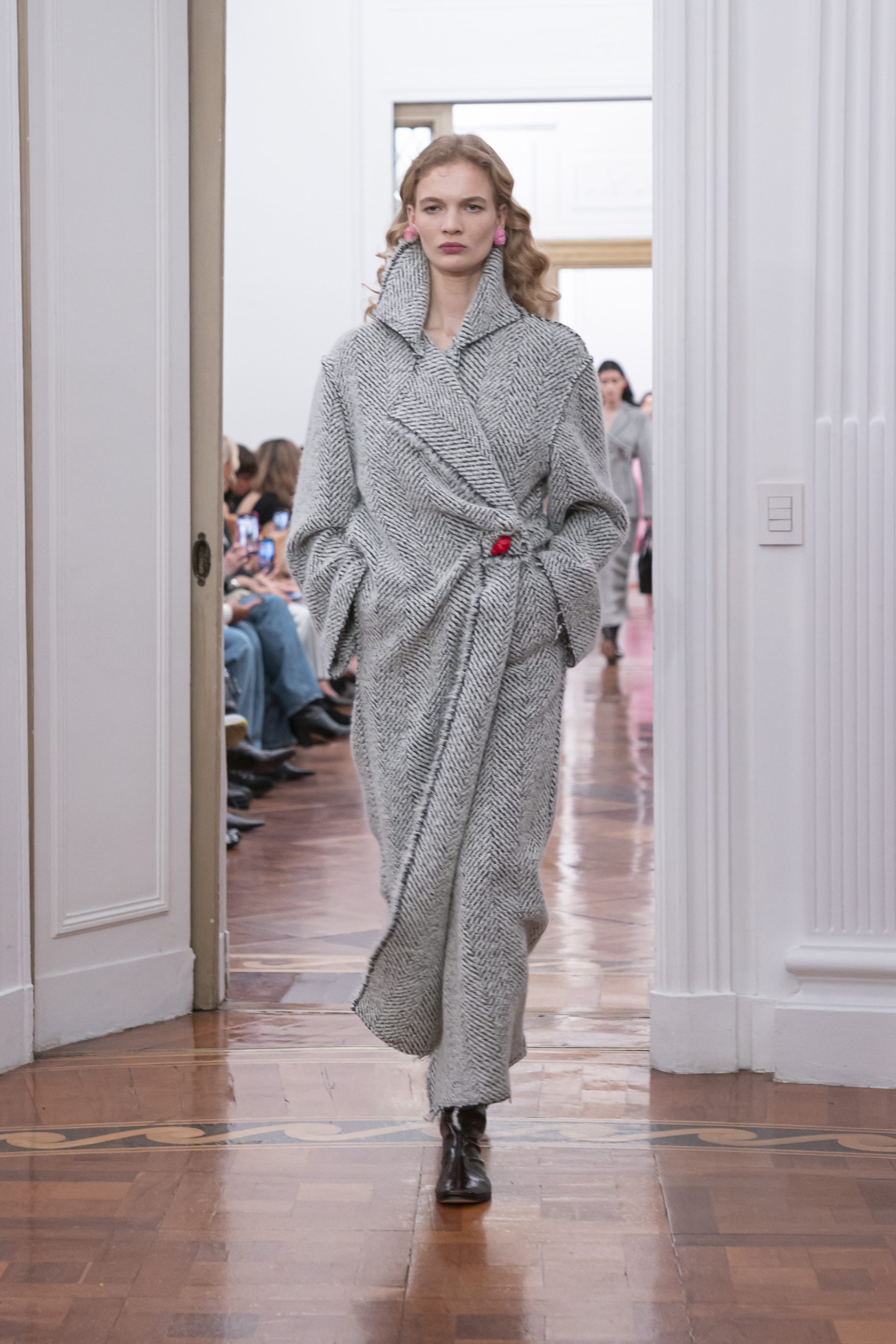 Cappotto spigato Alberta Ferretti