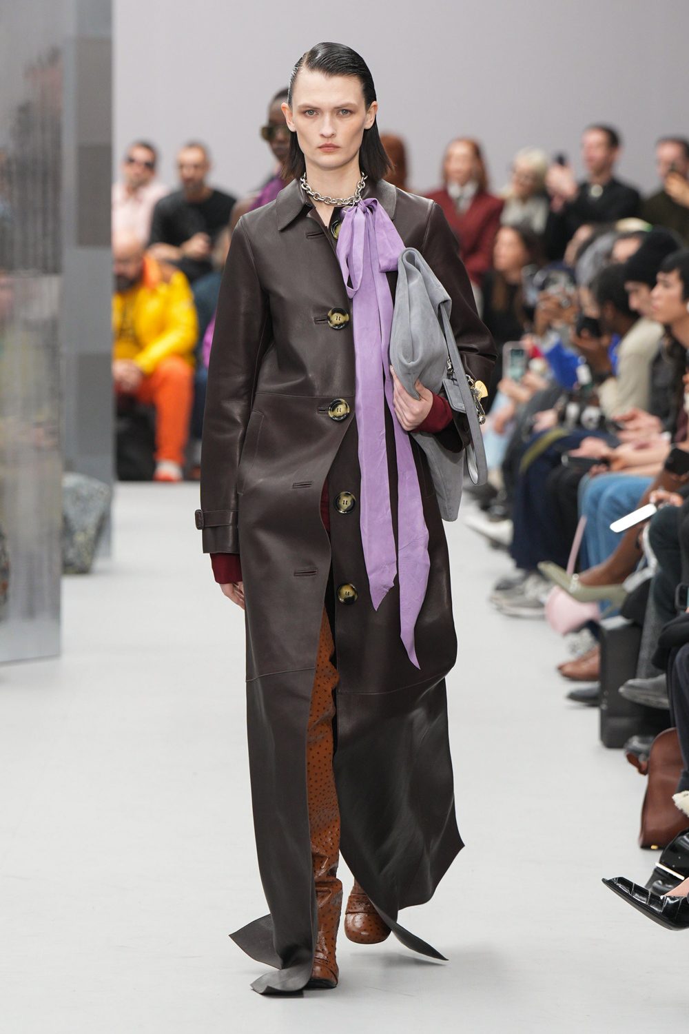 Cappotto marrone in pelle Acne Studios