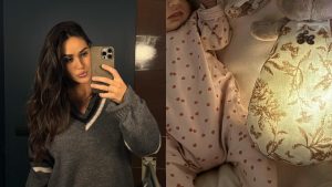 Cecilia Rodriguez mostra il giocattolo preferito di Clara Isabel