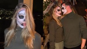 Nuovo trend per Halloween: il trucco a metà  per costumi di coppia, come Ilary Blasi e Bastian Muller