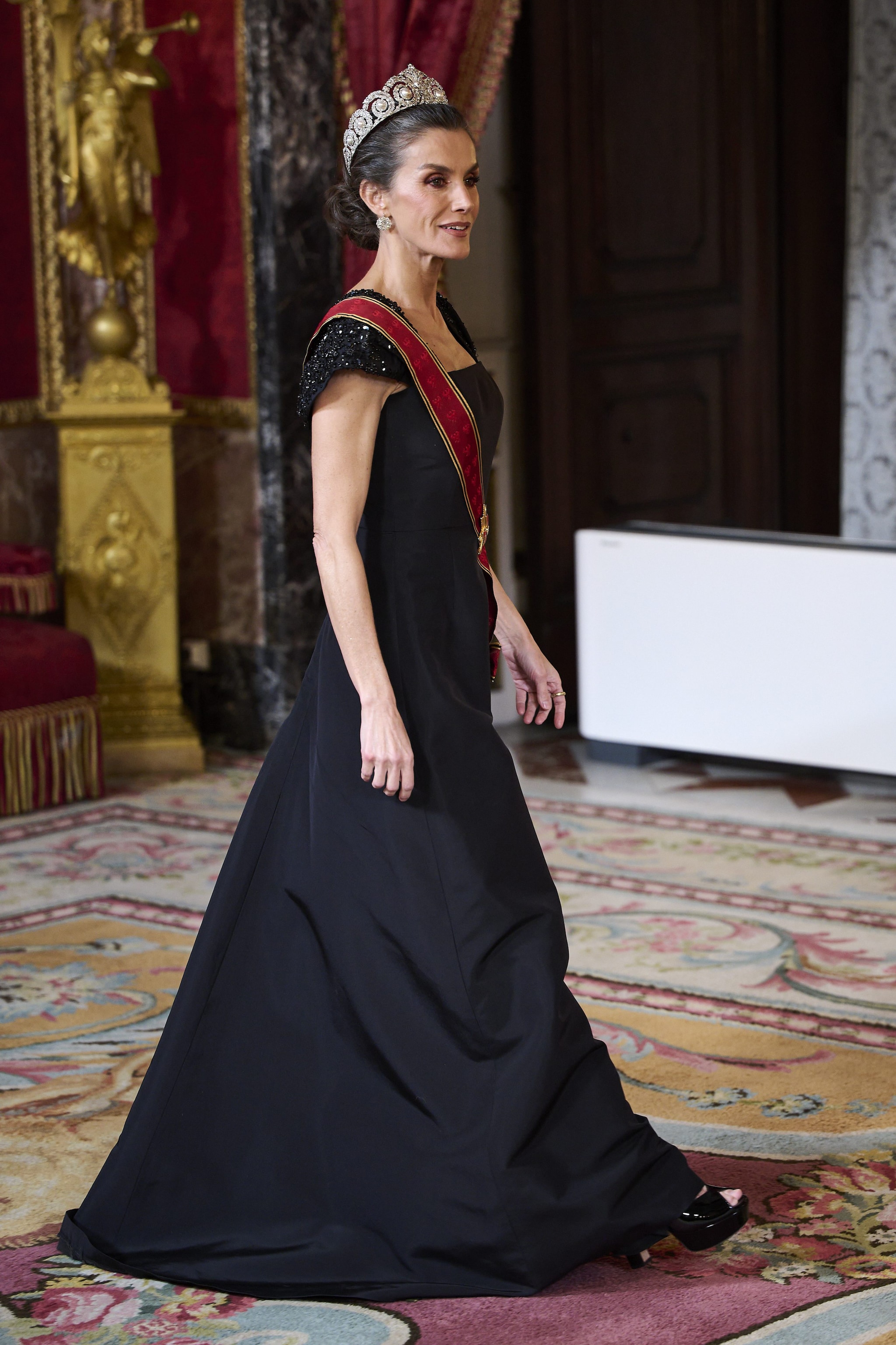 Letizia Ortiz in Carolina Herrera