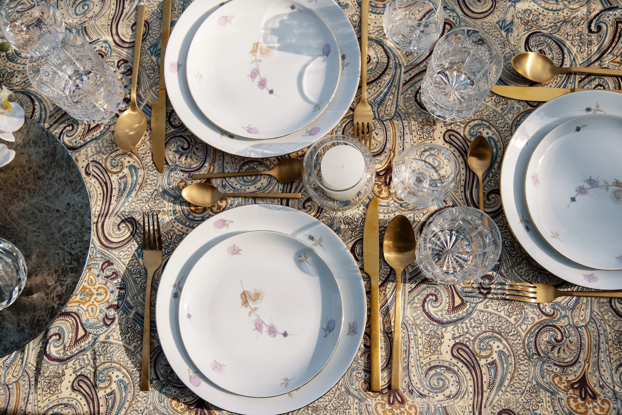 Servizi di piatti vintage