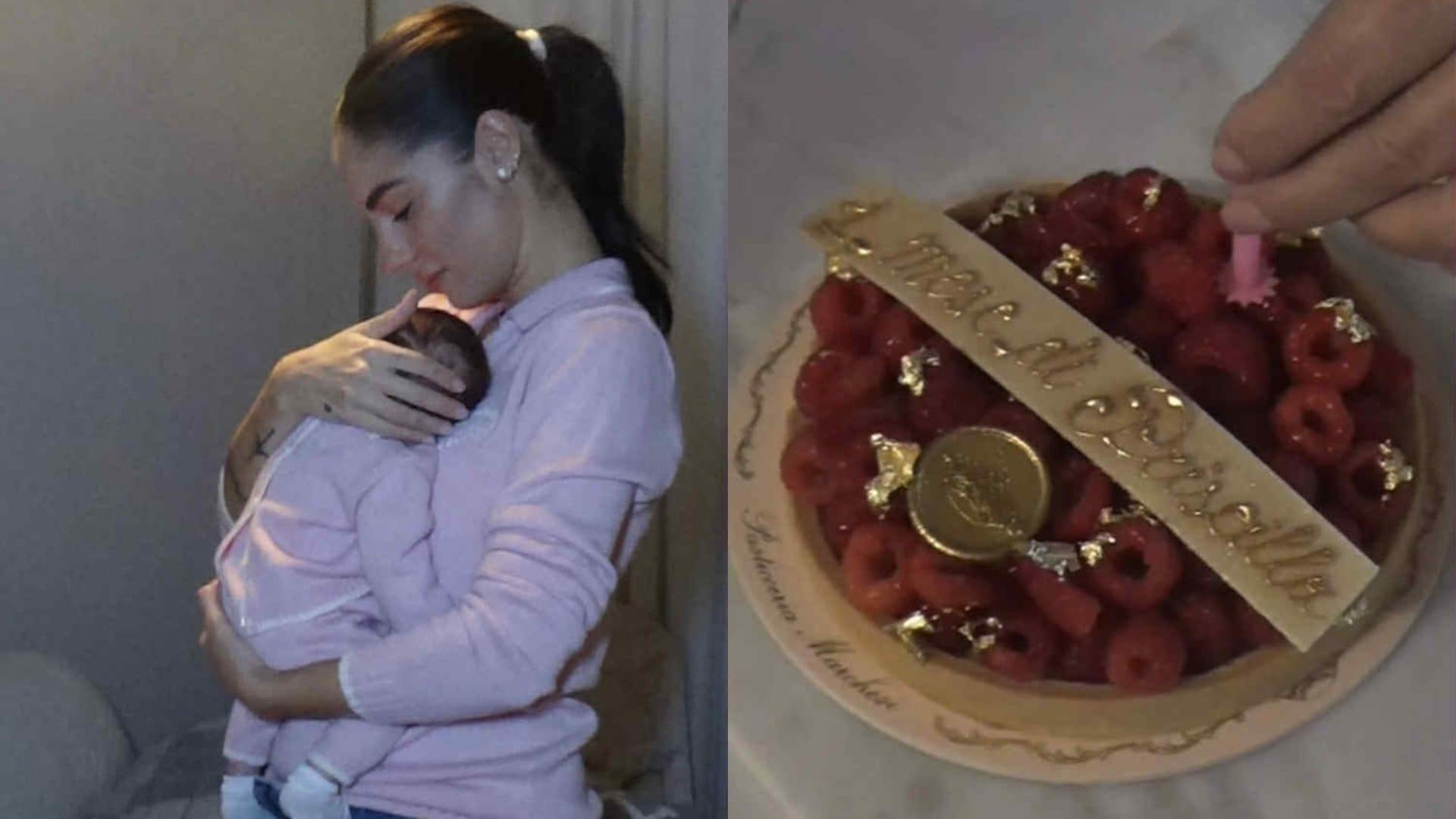 Giulia De Lellis festeggia il primo mese di Priscilla: mini torta e look coordinati mamma-figlia