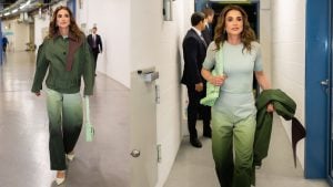 Rania di Giordania col look da 24 mila euro: la regina lancia il trend del degradé