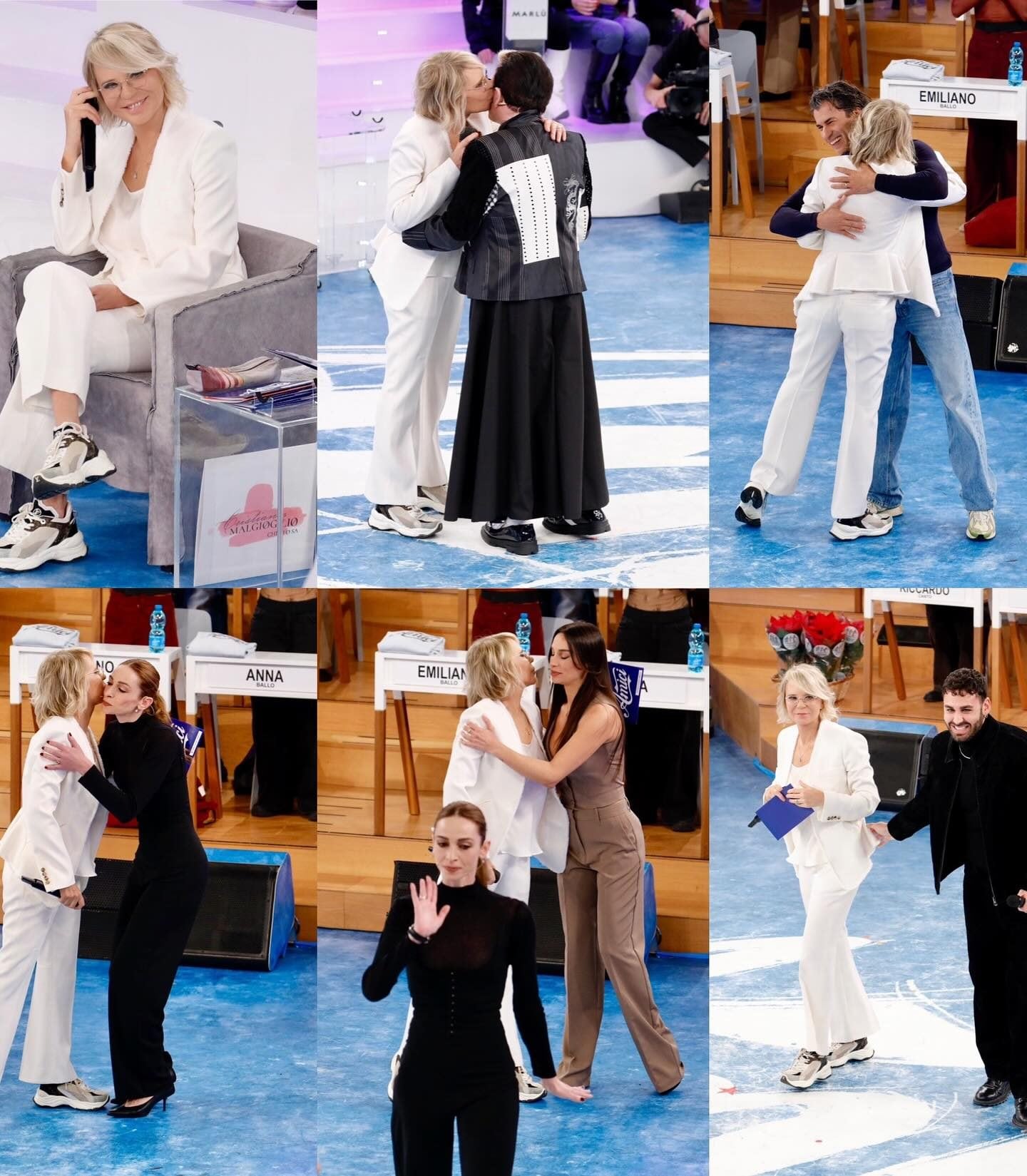 Maria De Filippi in Cloud Dancer ad Amici