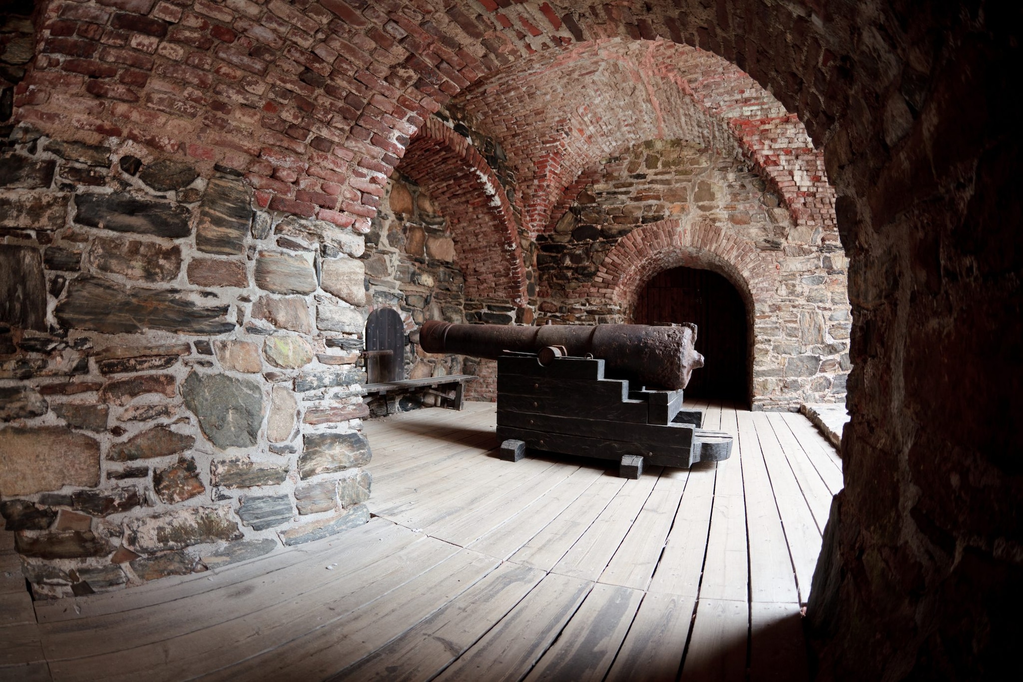 Interno del castello di Olavinlinna