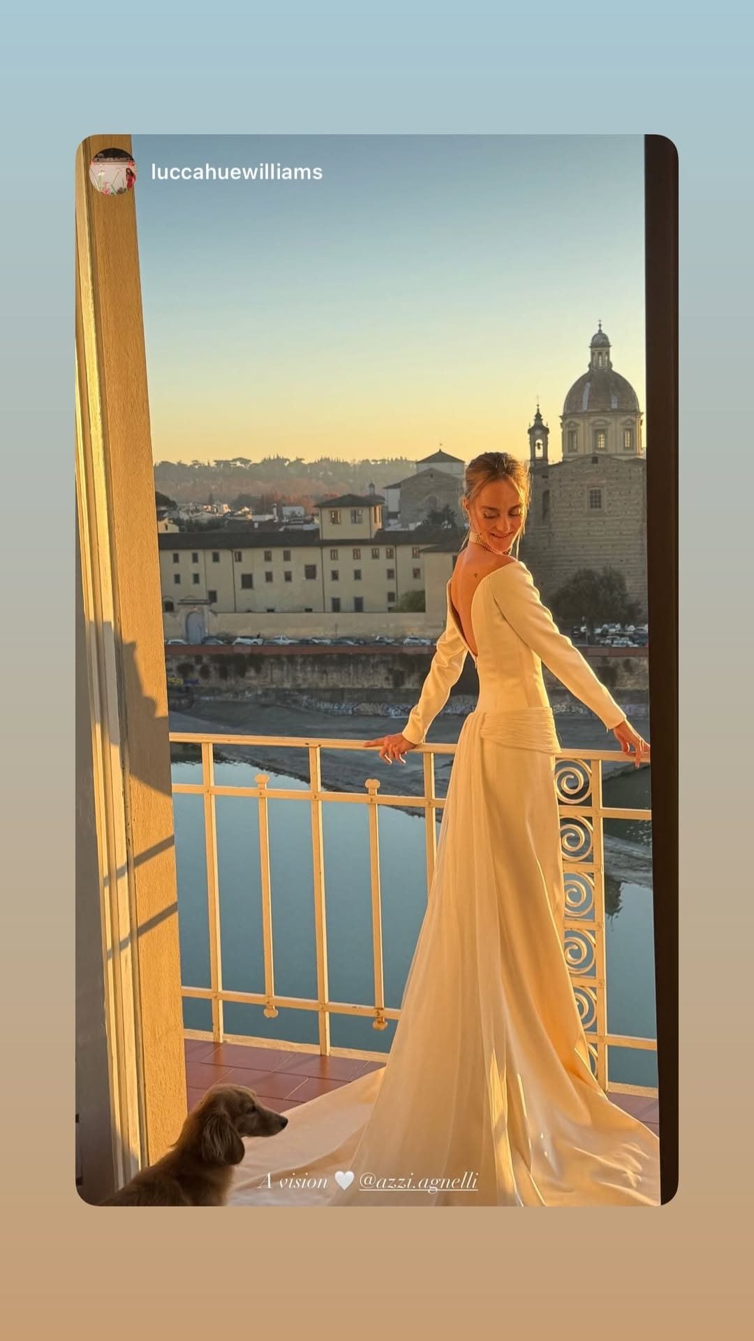 Lo strascico di Virginia Asia Agnelli