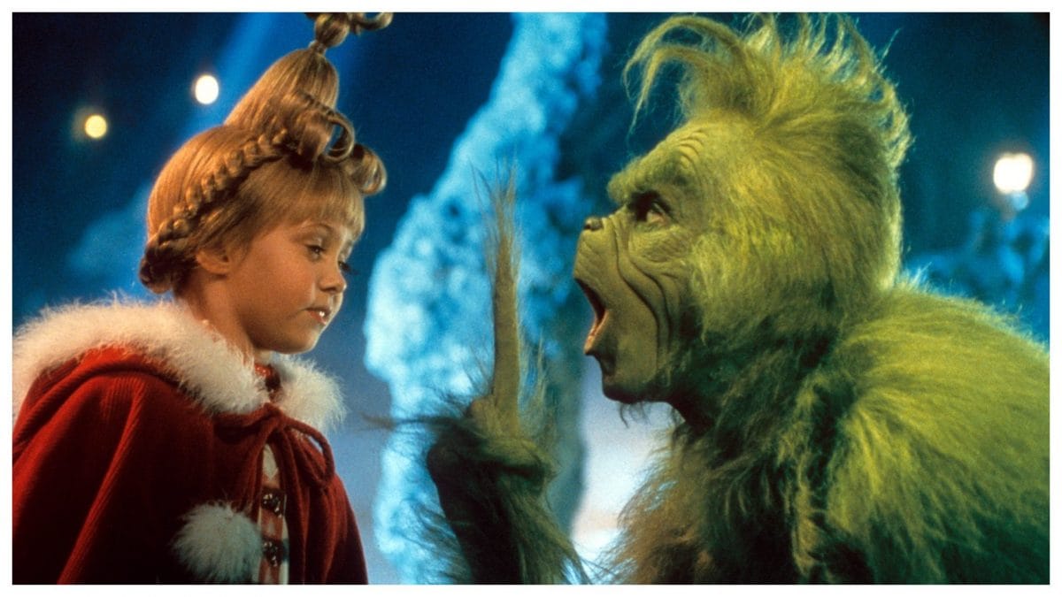 Taylor Momsen e Jim Carrey ne Il Grinch, 2000