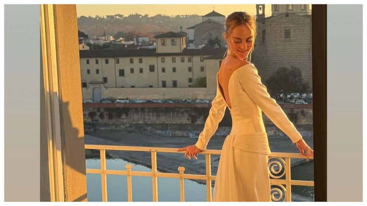 Virginia Asia Agnelli e il vestito da sposa di Prada