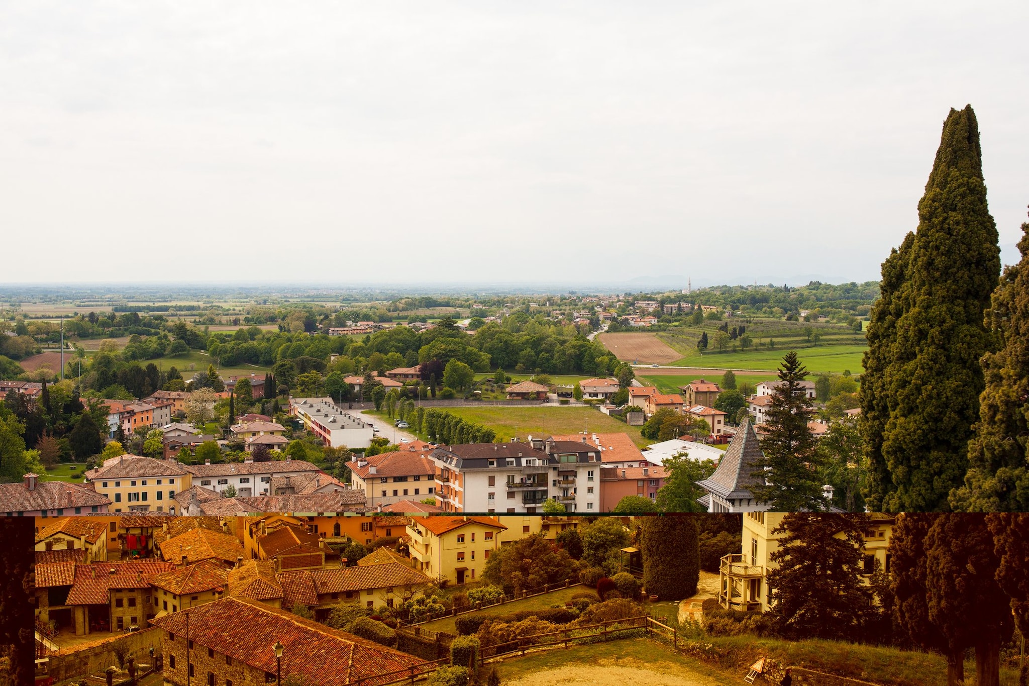Vista dall’alto di Fagagna
