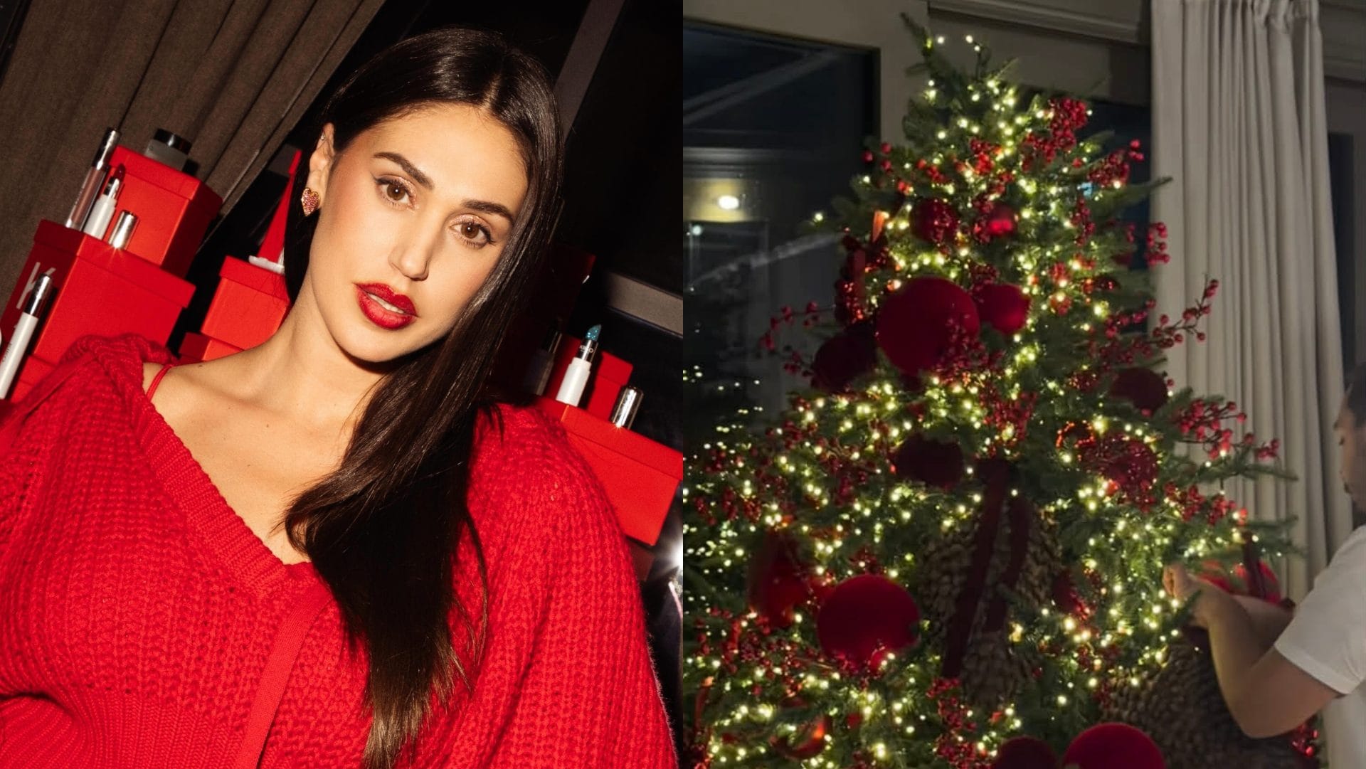 Il primo Natale da mamma di Cecilia Rodriguez: decora l'albero in rosso con fiocchi e campanelle