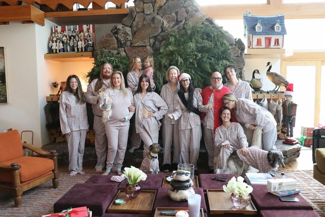 Demi Moore con la famiglia a Natale