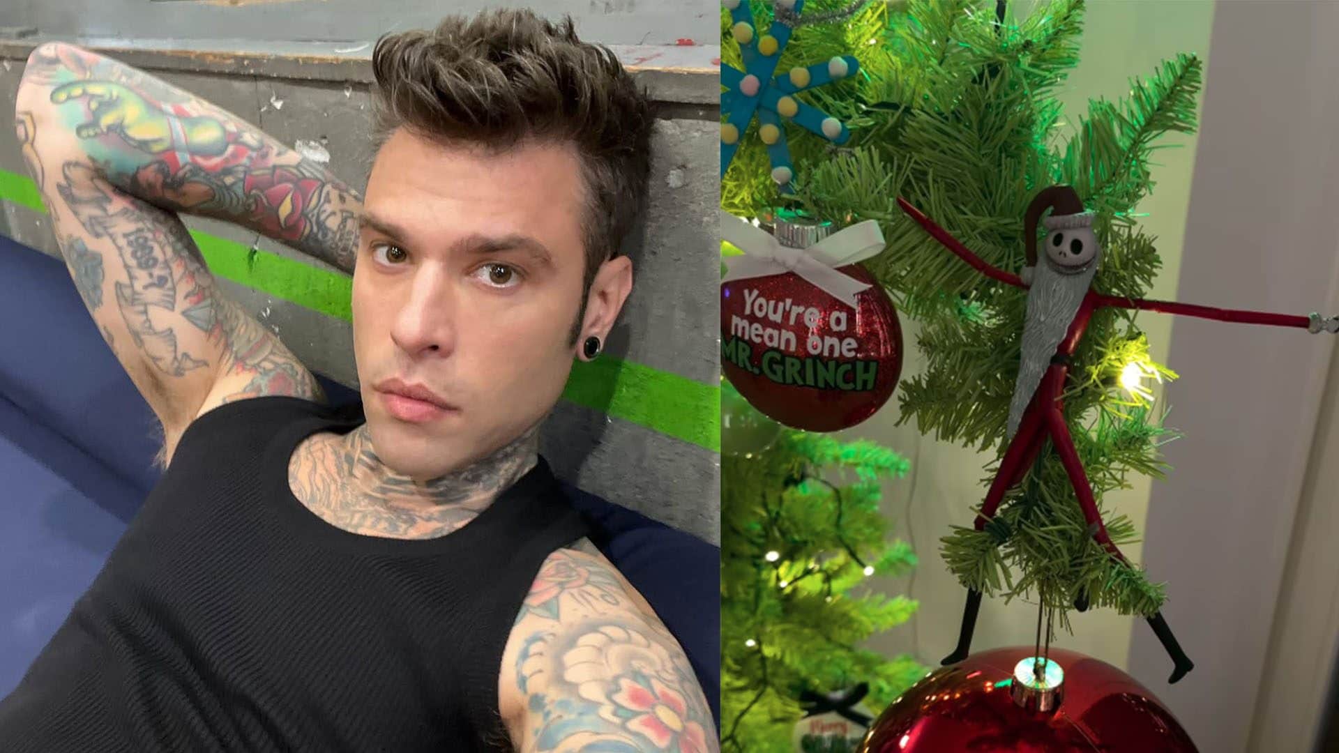 L’anti-Natale a casa di Fedez si ispira ai film, tra Grinch e Nightmare Before Christmas