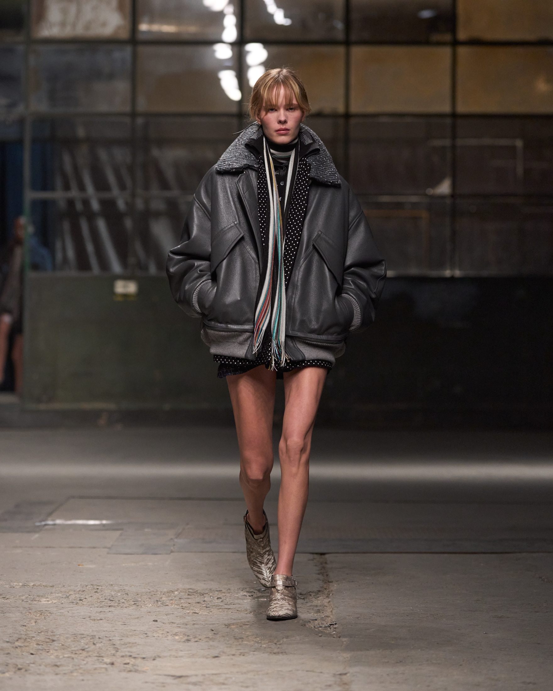 Giacca in pelle imbottita Missoni