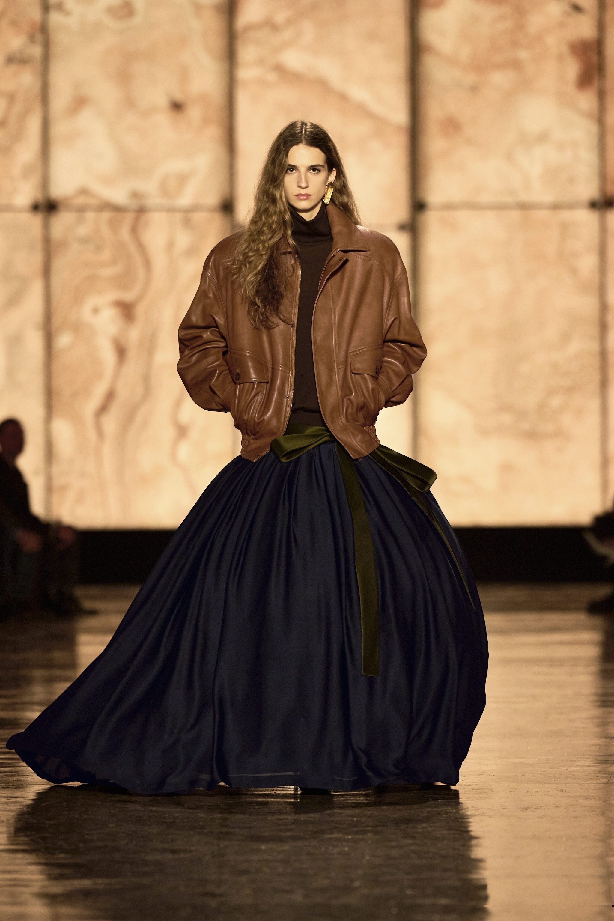 Giacca in pelle modello aviator Saint Laurent