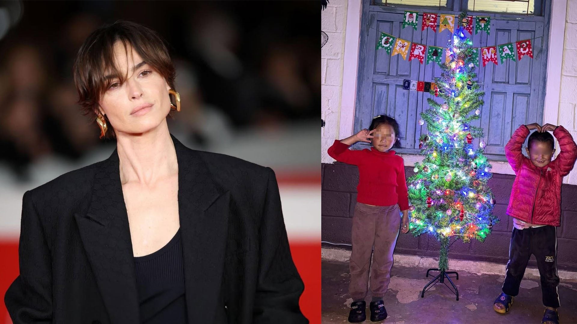 L’albero di Natale “a distanza” di Kasia Smutniak è nella scuola fondata con Pietro Taricone in Nepal