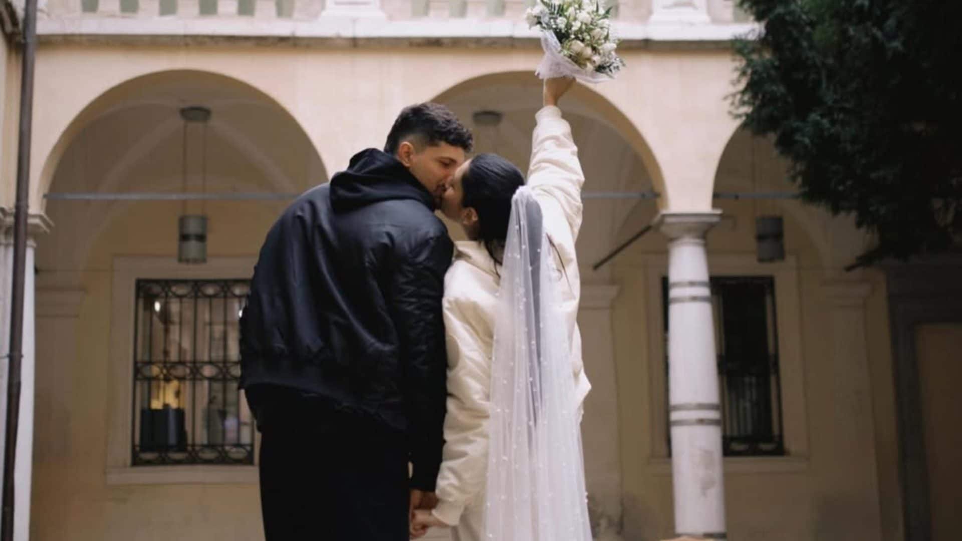 Chi ha firmato la "tuta da sposa" di Valentina Vignali: matrimonio in tenuta da basket