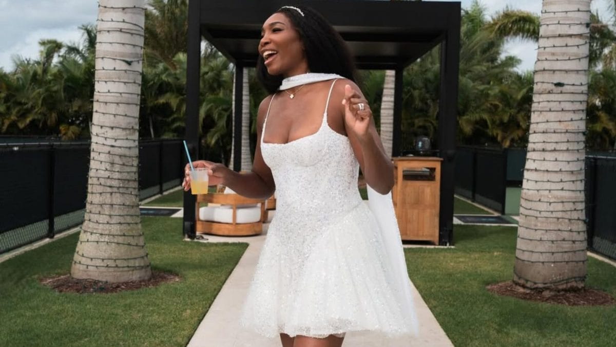 Venus Williams in Nadia Manjarrez Bridal