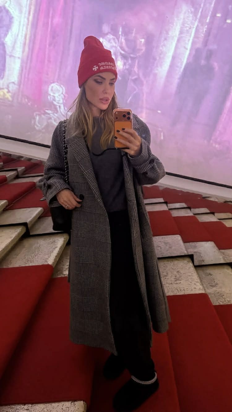 Il look invernale di Ilary Blasi