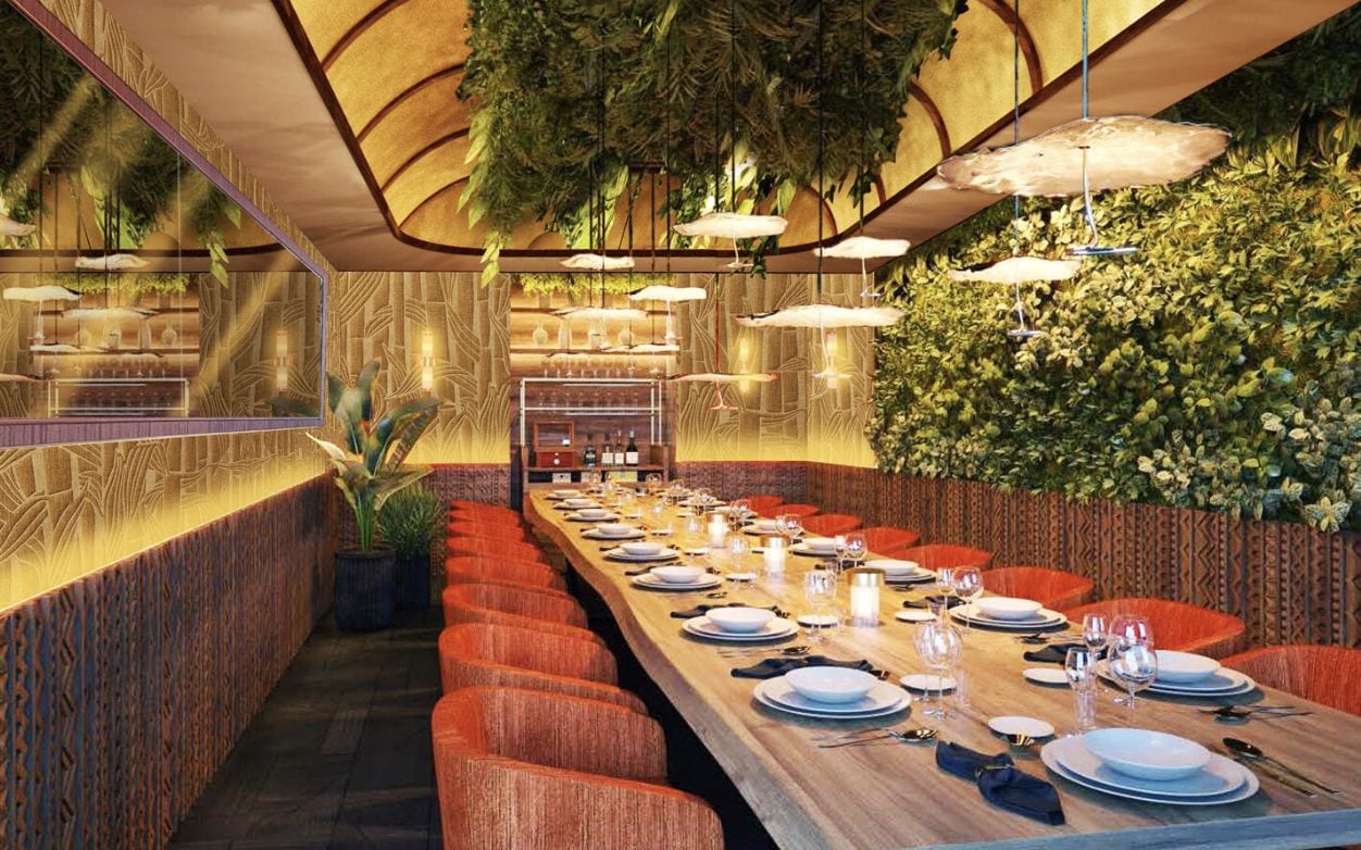 Gli interni di Sushisamba a Milano