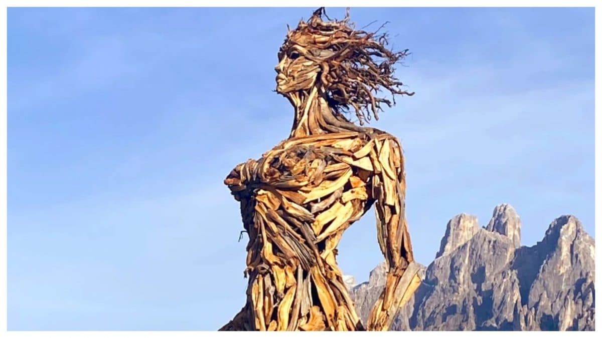 La Guàna del Primiero, la scultura di Marco Martalar nel cuore delle Dolomiti