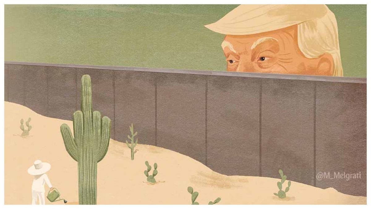 The Wall, illustrazione di Marco Melgrati, presente sul suo portfolio su instagram m_melgrati