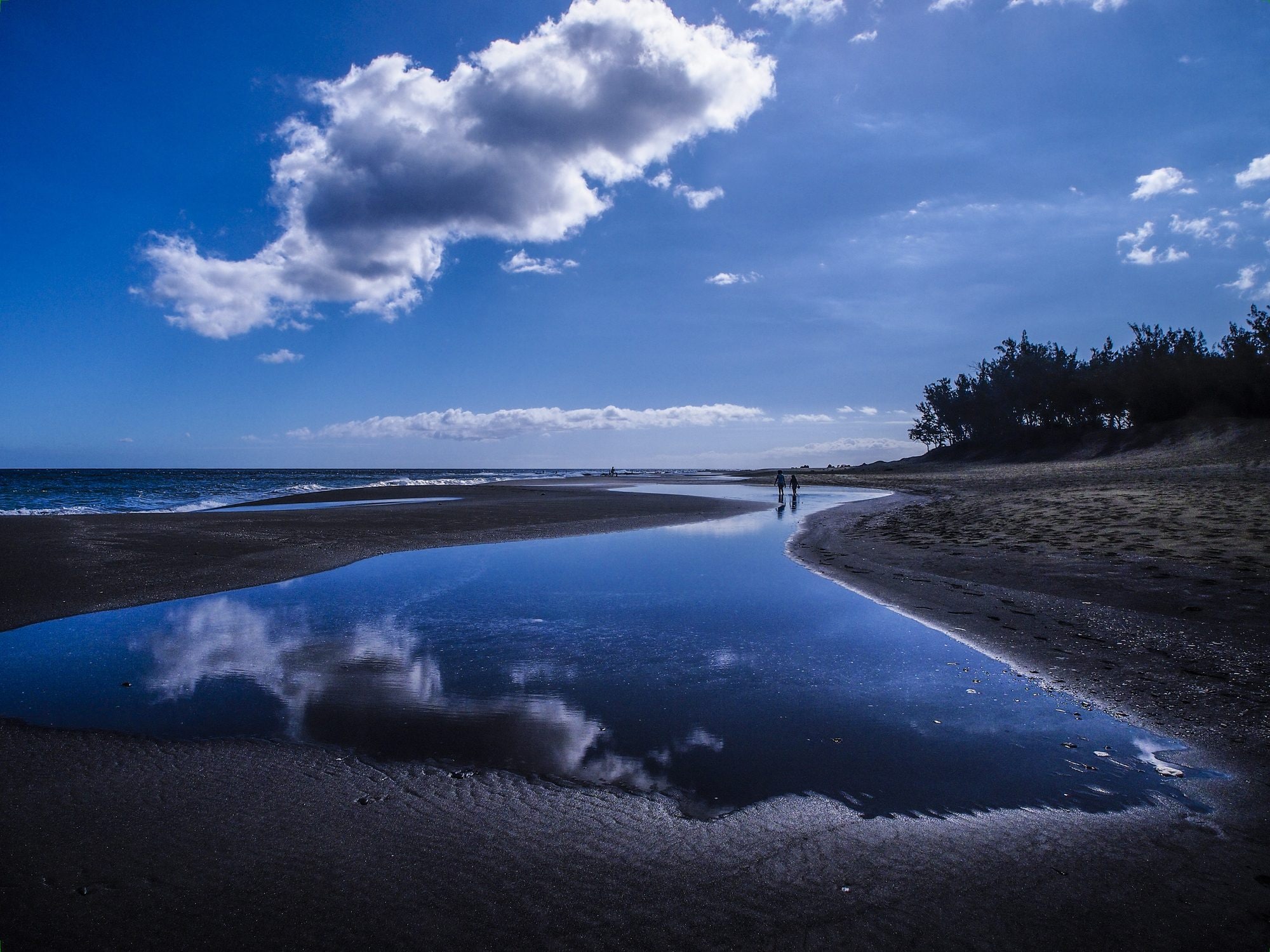 La spiaggia di Etang Salé, Réunion