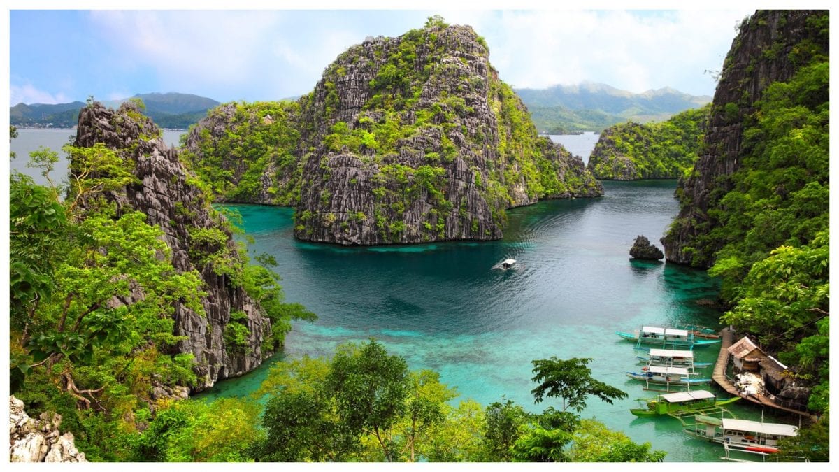 Paesaggio di Coron, Busuanga Isola di Palawan, Filippine