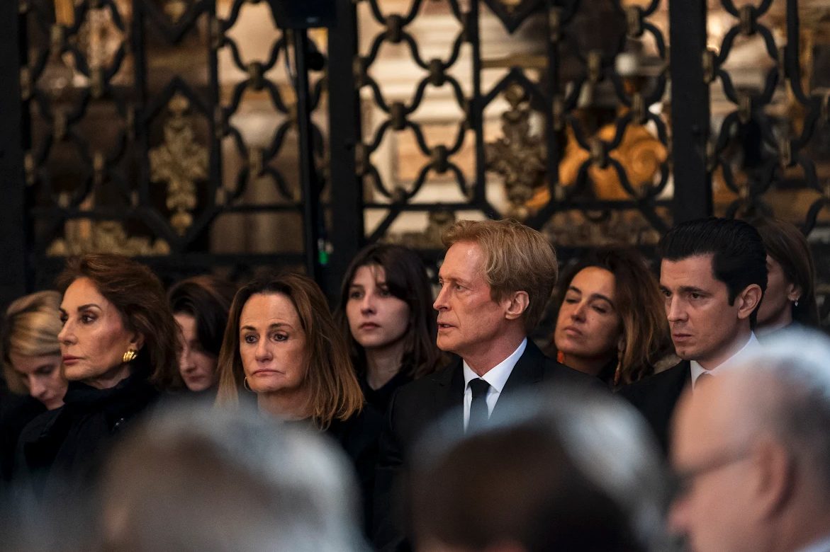 Bruce Hoeksema ai funerali di Valentino Garavani